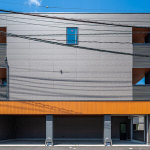 高性能賃貸住宅,SE構法,木造3階建て,外観,ビルトインガレージ