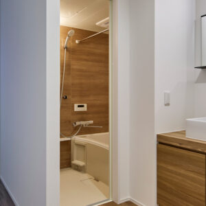 高性能賃貸住宅,SE構法,木造3階建て,洗面カウンター,ユニットバス